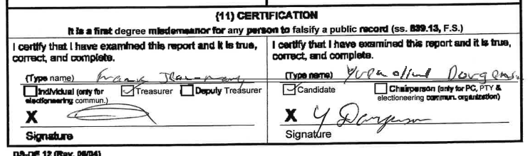 Campaign Treasurer Report signature 05-02-13
